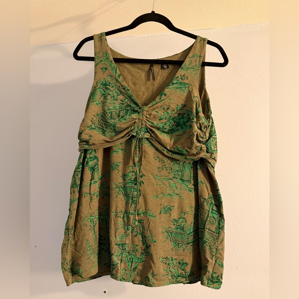 Green Patterned Tank Top - Picture 5 of 7
